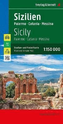 Cover for Freytag &amp; Berndt · Sicily - Palmero, Catania, Messina: Road and Leisure Map (Kartor) (2023)