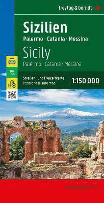 Cover for Freytag &amp; Berndt · Sicily - Palmero, Catania, Messina: Road and Leisure Map (Kort) (2023)