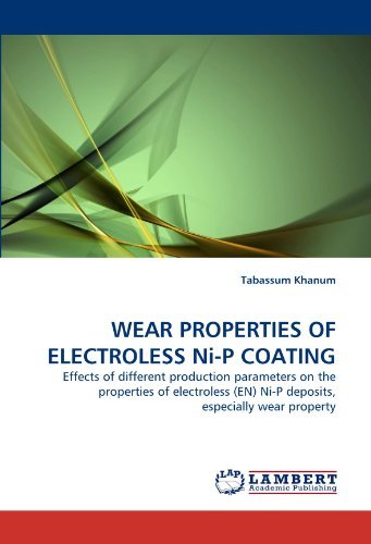 Wear Properties of Electroless Ni-p Coating: Effects of Different Production Parameters on the Properties of Electroless (En) Ni-p Deposits, Especially Wear Property - Tabassum Khanum - Books - LAP LAMBERT Academic Publishing - 9783838392295 - September 10, 2010
