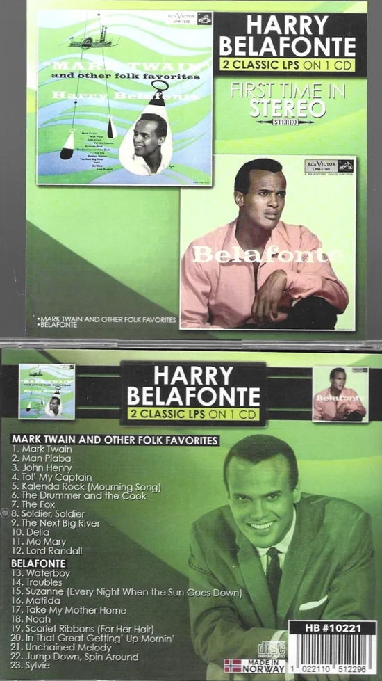 2 Classic Lps on 1 CD - Harry Belafonte - Música - Classics France - 1022110512296 - 16 de junio de 2023