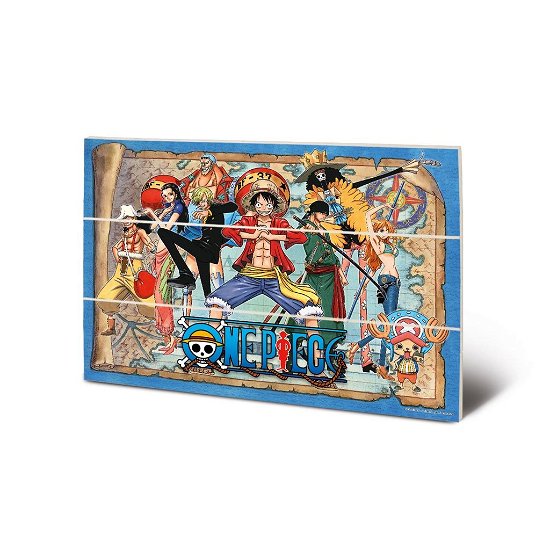 ONE PIECE - Straw Hat Pirates Map - Wood Print 20x - One Piece - Produtos -  - 5051265801296 - 
