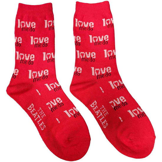 Cover for The Beatles · The Beatles Ladies Ankle Socks: Love Me Do (UK Size 4 - 7) (CLOTHES) [Red - Ladies edition]