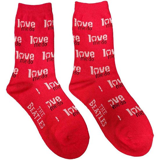 Cover for The Beatles · The Beatles Ladies Ankle Socks: Love Me Do (UK Size 4 - 7) (Klær) [Red - Ladies edition]