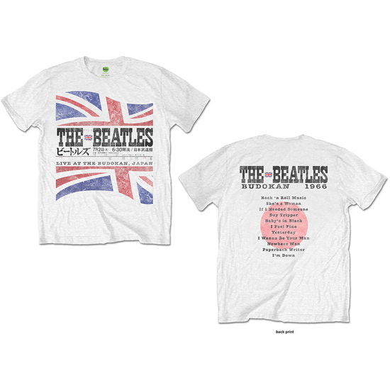 The Beatles Unisex T-Shirt: Budokan Set List (Back Print) - The Beatles - Merchandise - Apple Corps - Apparel - 5055979937296 - 