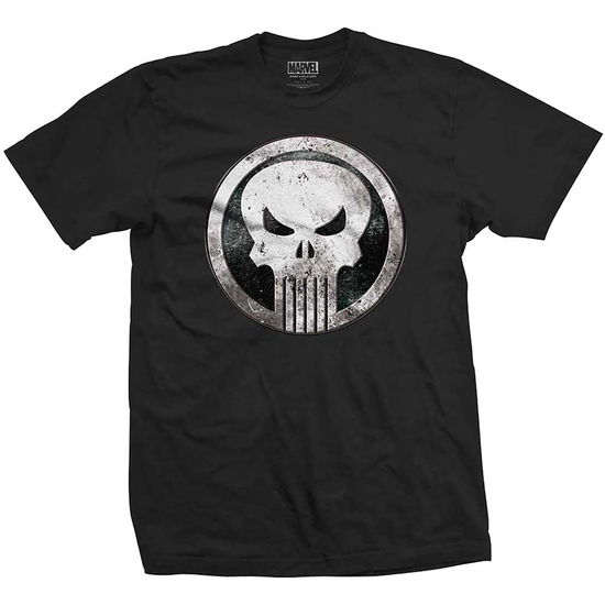 Marvel Comics Unisex T-Shirt: Punisher Metal Badge - Marvel Comics - Merchandise - Bravado - 5056170625296 - 