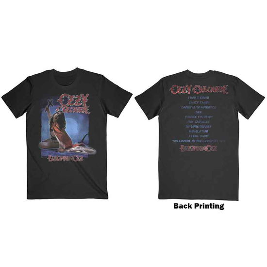 Cover for Ozzy Osbourne · Ozzy Osbourne Unisex T-Shirt: Blizzard of Ozz Track list (Back Print) (T-shirt) [size L] [Black - Unisex edition]