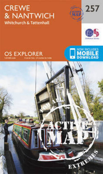 Cover for Ordnance Survey · Crewe and Nantwich, Whitchurch and Tattenhall - OS Explorer Active Map (Map) [September 2015 edition] (2015)