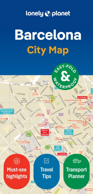 Lonely Planet Barcelona City Map - Map - Lonely Planet - Books - Lonely Planet Global Limited - 9781787015296 - December 15, 2023