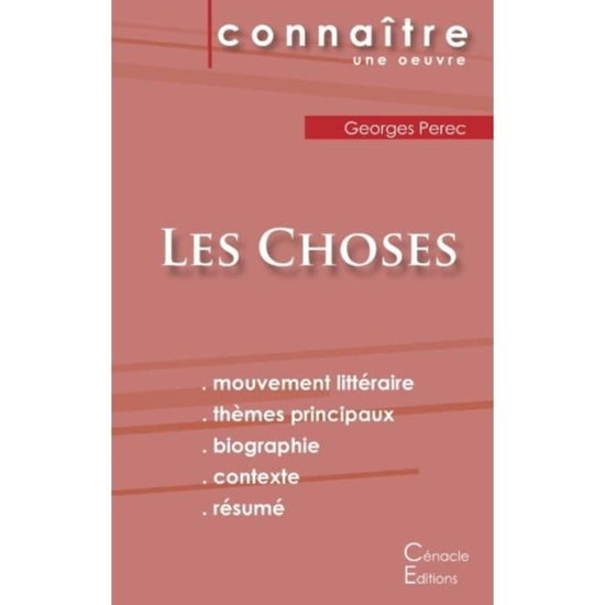Cover for Georges Perec · Fiche de lecture Les Choses de Georges Perec (Analyse litteraire de reference et resume complet) (Paperback Bog) (2022)