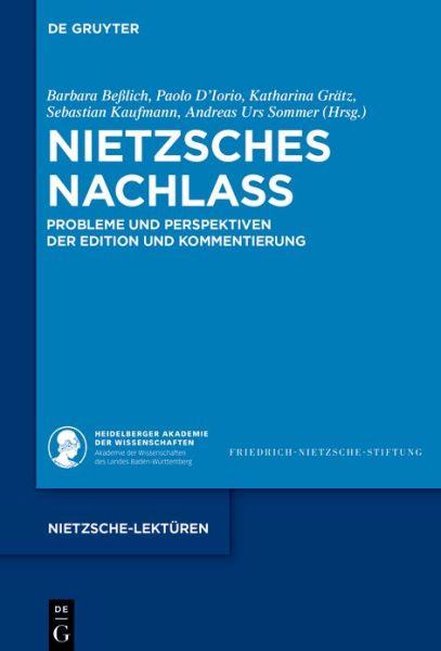 Nietzsches Nachlass - Barbara Beßlich - Books - de Gruyter GmbH, Walter - 9783111072296 - April 3, 2023