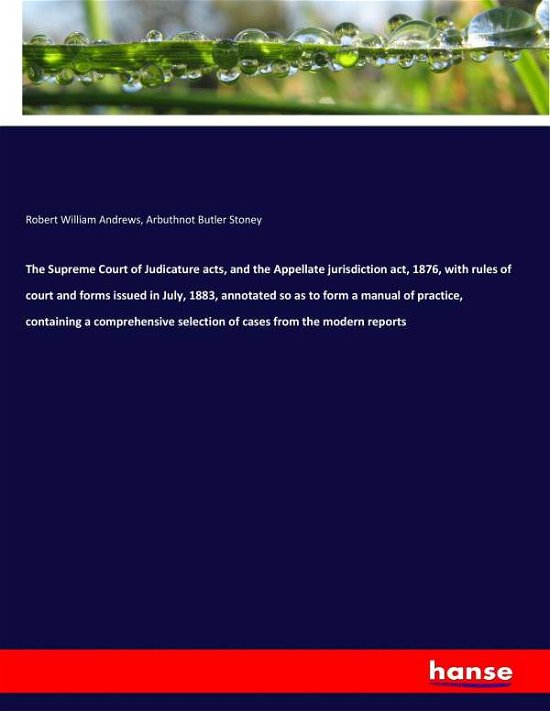 Cover for Andrews · The Supreme Court of Judicature (Bog) (2017)