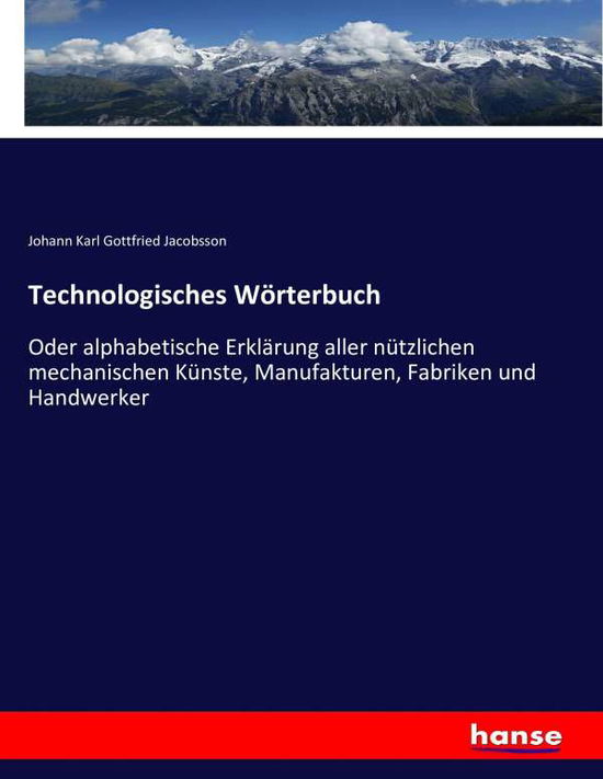 Cover for Jacobsson · Technologisches Wörterbuch (Book) (2016)