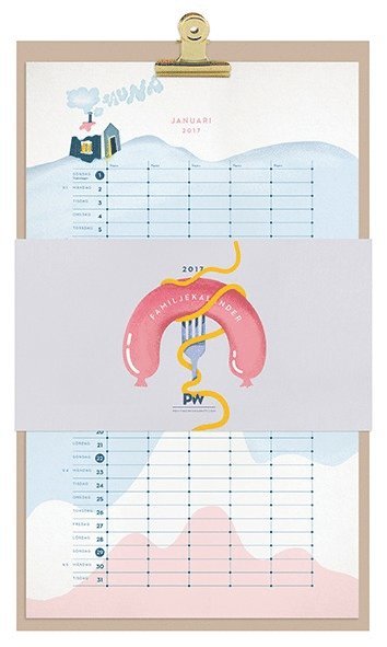 Cover for Henrietta Nyvang · Familjekalender 2017 Stor med klämma (N/A) (2016)