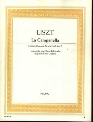 Cover for Franz Liszt · La Campanella (Paperback Bog) (1985)