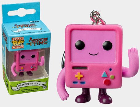 Portachiavi Pink Blushing Bmo Funko Pocket Pop! - Adventure Time - Merchandise - FUNKO - 0849803077297 - 