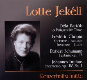 Konzertmitschnitte - Bartok / Jekeli,lotte - Musik - BELLA MUSICA - 4014513028297 - 8. december 2001