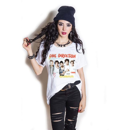 One Direction Ladies T-Shirt: Individual Shots (Cut-Outs) - One Direction - Merchandise - Global - Apparel - 5055295399297 - 