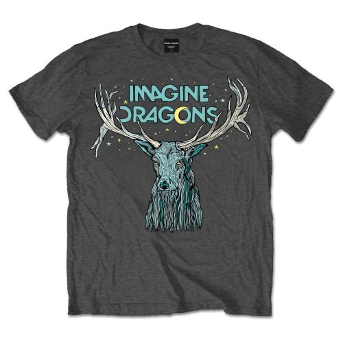 Imagine Dragons Unisex T-Shirt: Elk in Stars - Imagine Dragons - Mercancía - Bravado - 5055979901297 - 
