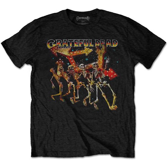 Grateful Dead Unisex T-Shirt: Truckin' Skellies Vintage - Grateful Dead - Koopwaar -  - 5056561059297 - 