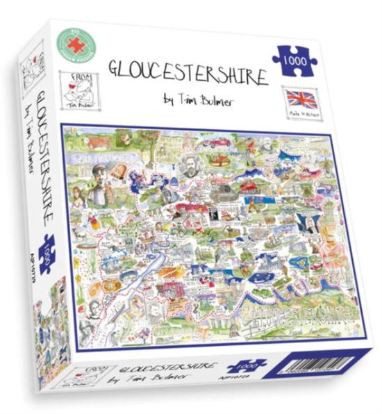 Cover for Map of Gloucestershire Jigsaw 1000 Piece Puzzle (MERCH) (2023)