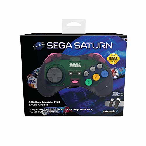 Cover for Retro · Retro-bit Sega Saturn 2.4g M2 Grey (ACCESSORY)