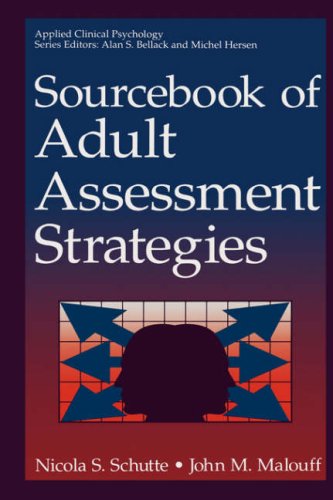 Cover for Nicola S. Schutte · Sourcebook of Adult Assessment Strategies - NATO Science Series B: (Hardcover Book) [1995 edition] (1995)
