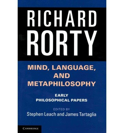 Cover for Richard Rorty · Mind, Language, and Metaphilosophy: Early Philosophical Papers (Pocketbok) (2014)
