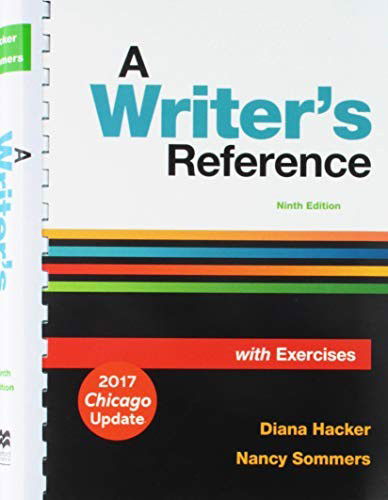 Cover for Diana Hacker · A Writer's Reference with Exercises 9e &amp; LaunchPad for A Writer's Reference (Spiral Book) (2017)