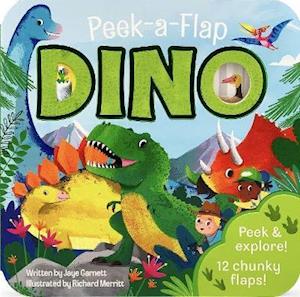 Cover for Dinosaur Peek a Flap Children's Board Book (Board book) (2021)