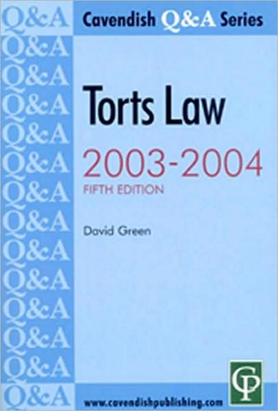 Cover for David Green · Torts Q&amp;A 2003-2004 5/e (Paperback Book) [Revised edition] (2003)
