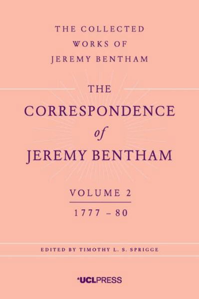 Cover for Jeremy Bentham · The Correspondence of Jeremy Bentham, Volume 2: 1777 to 1780 - The Collected Works of Jeremy Bentham (Inbunden Bok) (2017)
