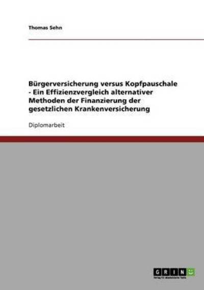 Cover for Sehn · Bürgerversicherung versus Kopfpaus (Book)