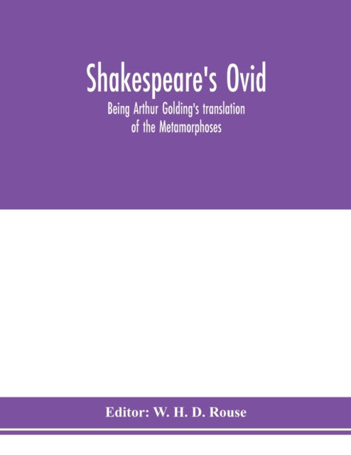 Cover for W H D Rouse · Shakespeare's Ovid (Paperback Book) (2020)