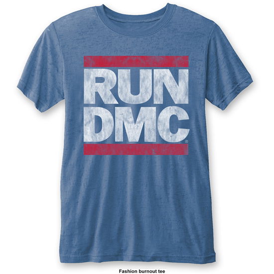 Run DMC Unisex T-Shirt: Vintage Logo (Burnout) - Run DMC - Marchandise - Bravado - 5055979991298 - 