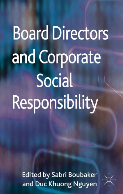 Cover for Sabri Boubaker · Board Directors and Corporate Social Responsibility (Hardcover Book) (2012)