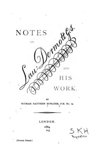 Cover for Witham Matthew Bywater · Notes on Lau, Dermott G.s. and His Work (Paperback Book) (2015)