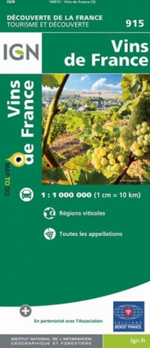 Wines of France Map : Vins du France, IGN 915 - Ign - Bøger - IGN - 9782758540298 - 13. marts 2017