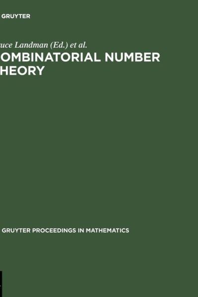 Cover for Et Al. · Combinatorial Number Theory (Book) (2007)