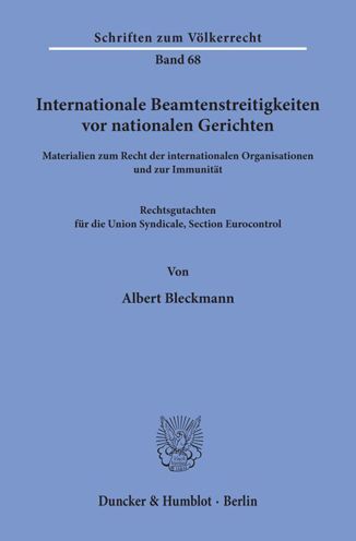 Cover for Bleckmann · Internationale Beamtenstreiti (Bok) (1981)