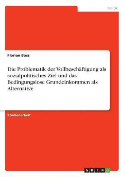 Cover for Boss · Die Problematik der Vollbeschäftig (Book)