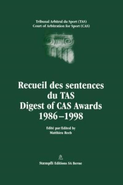 Matthieu Reeb · Digest of CAS Awards - Digest of CAS Awards Series Set (Hardcover Book) (2001)