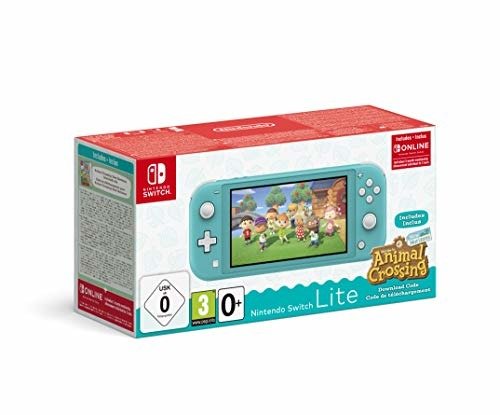 Nintendo Switch Console Lite Animal Crossing New Horizon NSO 3 Months Turquoise EU Switch - Switch - Andet - Nintendo - 0045496453299 - 1. oktober 2019