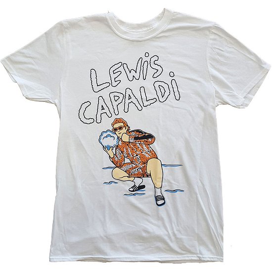 Cover for Lewis Capaldi · Lewis Capaldi Unisex T-Shirt: Snow Leopard (T-shirt) [size S] [White - Unisex edition]