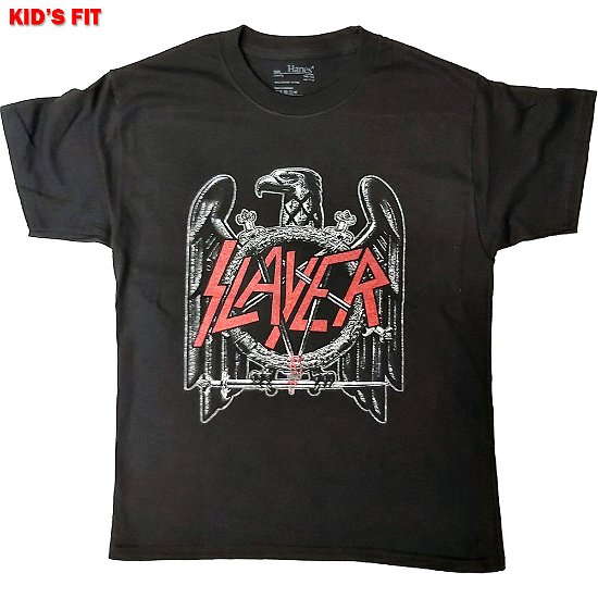 Cover for Slayer · Slayer Kids T-Shirt: Black Eagle (5-6 Years) (T-shirt) [size 5-6yrs] [Black - Kids edition]