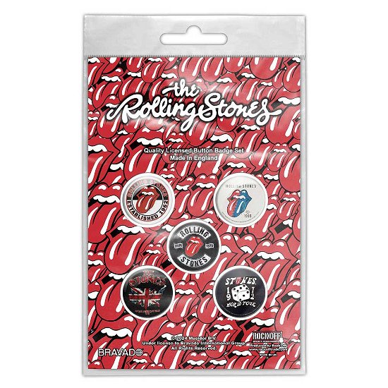 The Rolling Stones Button Badge Pack: Tour Collection - The Rolling Stones - Fanituote -  - 5056737247299 - 