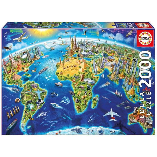 Cover for Educa · 17129 - World Landmarks Globe - 2000 Teile (N/A) (2020)