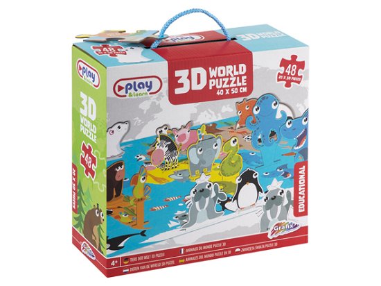 Cover for Grafix · 3D-puzzel Dieren van de Wereld (40x50cm) (Leketøy) [1. utgave] (2022)