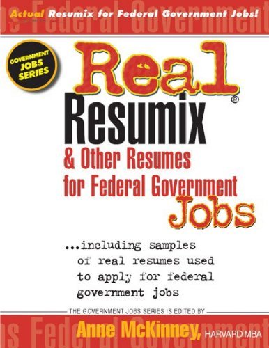 Cover for Anne Mckinney · Real Resumix &amp; Other Resumes for Federal Government Jobs (Pocketbok) (2012)