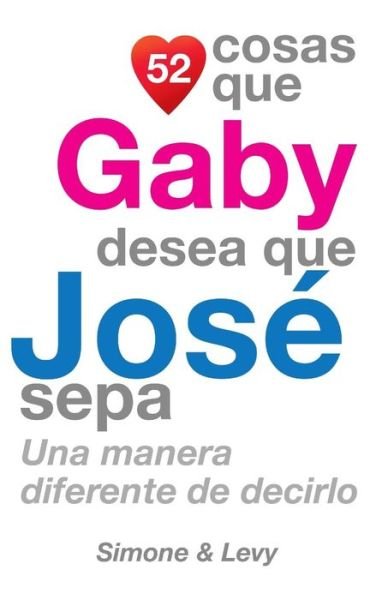 Cover for J L Leyva · 52 Cosas Que Gaby Desea Que Jose Sepa: Una Manera Diferente De Decirlo (Pocketbok) (2014)