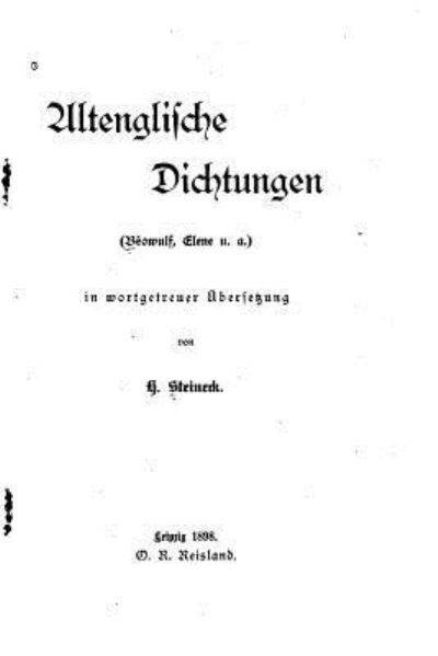 Cover for H Steineck · Ultenglische Dichtungen (Taschenbuch) (2016)